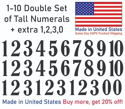 1-10 números de calcomanía de vinilo para libros escolares al aire libre para buzón, puerta, dirección, armario Foto 1 de 4