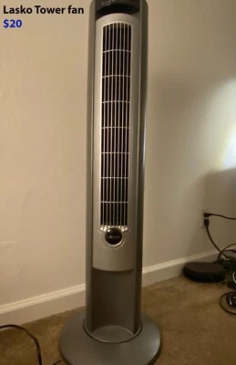Ventilador de torre curva de viento Lasko 2551 con control remoto e ionizador de aire fresco -... Foto 1 de 2