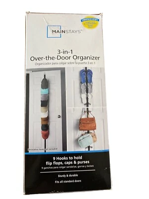 Over The Door Organizador 9 Ganchos Tres en Uno Sombreros Monederos Zapatos Nuevo  Foto 1 de 4