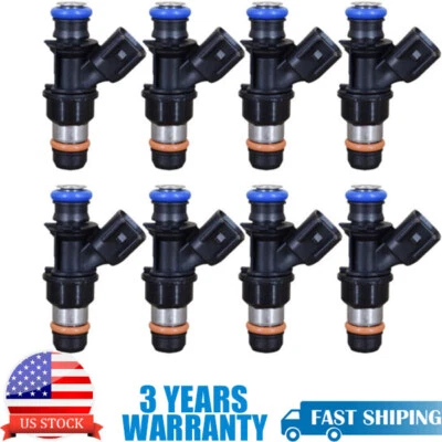 Inyectores de combustible nuevos 8 piezas para Chevrolet Silverado 1500 2007-2009 4,8 L 5,3 L 6,0 L V8 Foto 1 de 4