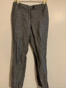 Calvin Klein Modern Fit 100% Leinen Hose Trousers Grau Damengröße 10 - Bild 1 von 7