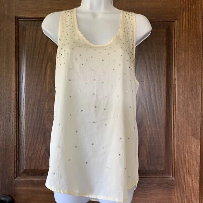 Jessica Simpson Womens Racerback Sleeveless Top Rhinestones Size Medium - Image 1 of 4