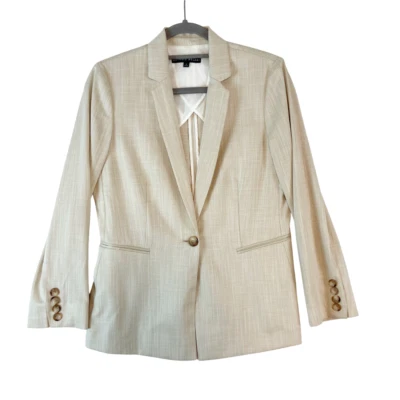 Antonio Melani Blazer Women's Sz 6 Beige Academia Business Career Preppy Capsule - Image 1 of 4