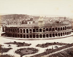 G. SOMMER (1834-1914), Arena in Verona, um 1880, Albuminpapierabzug Historismus