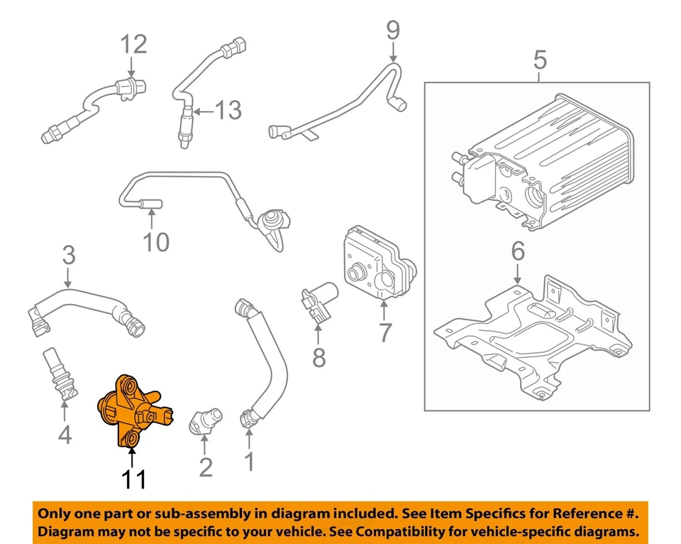 Ford OEM 11-22 E-350 Super Duty componentes de emisiones-válvula de purga AU5Z9C915E Foto 1 de 1