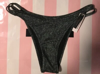 NWT Victorias Secret SWIM Strappy Sides Swim Bikini Bottom Sparkly Large N6049 - Image 1 of 4