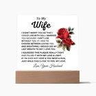 To My Wife Gifts, Acrylic Square Plaque For Wife Gift From Husband, Wife Acrylic