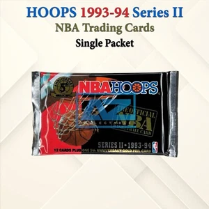 1993-94 NBA Hoops Box Pack Series 2 Wax Basketball Trading Cards 1 Packet - Picture 1 of 1