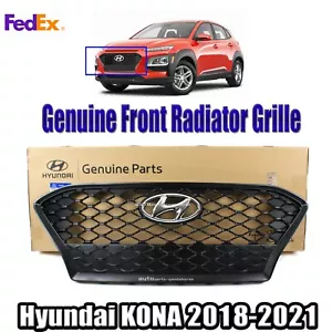 Genuine 86350J9000 Front Radiator Grille W/O Chrome Black For Hyundai Kona 18-21 - Picture 1 of 7