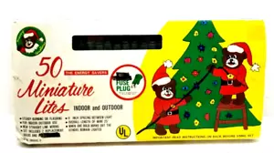 VTG Indoor/Outdoor Miniature Holiday Christmas Lights 50 in Original Box Tested - Picture 1 of 3