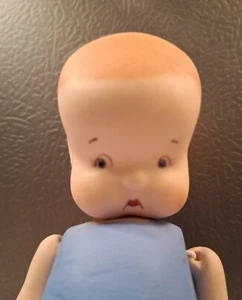 Vtg HeBee SheBee  Boy Doll Bisque 7" Blue Nostalgic Childhood Toy Collection - Picture 1 of 10