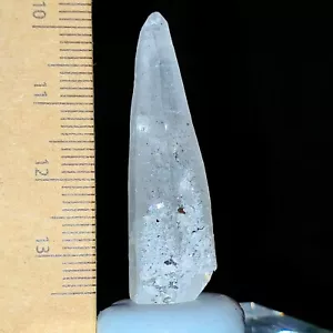 Tessin Quartz terminated crystal w/ Specular Hematite mineral specimen 38.5ct - Foto 1 di 9