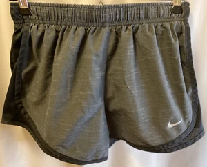 Nike Tempo Dri Fit Shorts Girls Small 24X3 Black Gym Lined Drawstring Athletic - Picture 1 of 10