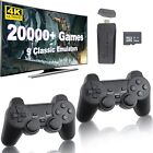 4K 20000+ HDMI Wireless+Spiele TV Stick 64GB +2 Gamepad Videospielkonsole Retro