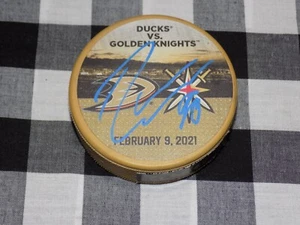 Robin Lehner Signed Match up Puck Vegas Golden Knights - Picture 1 of 1