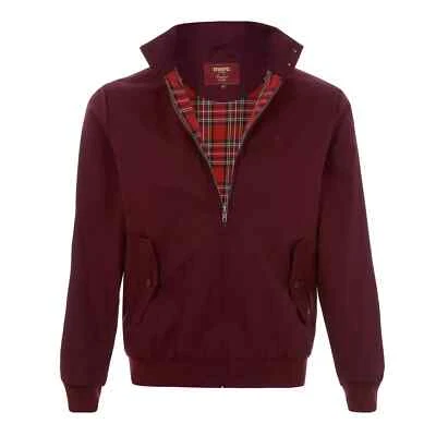 MENS MERC LONDON ORIGINAL MOD HARRINGTON BOMBER JACKET - WINE / BURGUNDY - Image 1 of 2