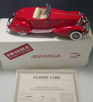 DANBURY MINT 1934 PACKARD V-12 LEBARON SPEEDSTER 1:24 SCALE DIE CAST MIB - Image 1 of 4