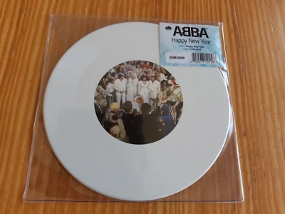 ABBA - HAPPY NEW YEAR 7" - 2018 LIMITED EDITION No. 0598 / 3000 - WHITE VINYL - Image 1 of 4