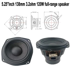 3,2 Ohm 5,25 Zoll 138 mm Tieftöner Lautsprecher Bass Säule voll für Heimkino 120 W - Bild 1 von 5