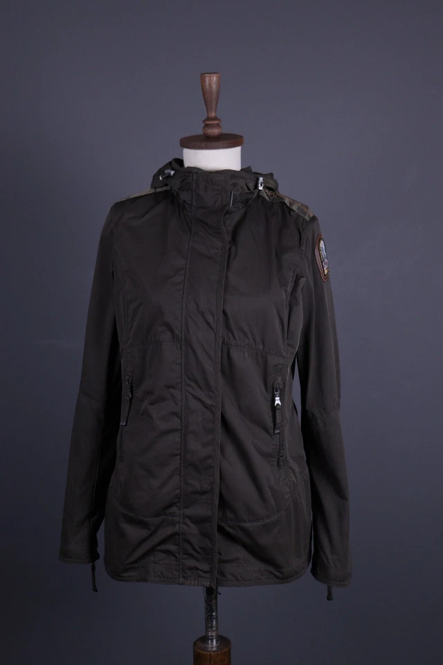 PARAJUMPERS Masterpiece Series Slim Fit Brown Hooded Windbreaker Jacket Size L - Image 1 of 4