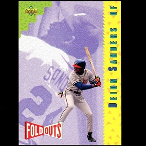 1993 Upper Deck Fun Pack #219 Deion Sanders Foldouts Insert Atlanta Braves B - Picture 1 of 3