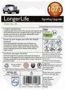 Bombilla de señal de giro - Larga duración - Paquete doble blister Philips 1073LLB2 Foto 1 de 1