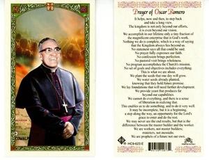Oración de San Oscar Romero - Tarjeta Sagrada de Papel HC9-623ENL - Imagen 1 de 3