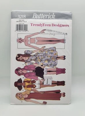 Vintage Butterick 3218 TrendyTeen Designers Pattern No-Sew Dolls & Transfers HTF - Image 1 of 3