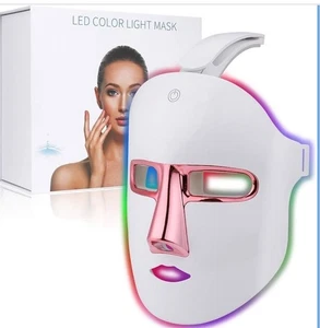 Red Light Therapy Mask, Cordless Facial Led Mask Light Therapy Face 7 Colors - Picture 1 of 6