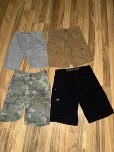 Urban Pipeline Mossimo Cherokee Zoo York Boys Khaki Cargo Shorts Sz 8 Small Lot - Picture 1 of 10