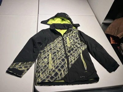 SPYDER Jacket Boy’s 12 Black Yellow Insulation Winter Ski Coat Snow Polyester - Image 1 of 4