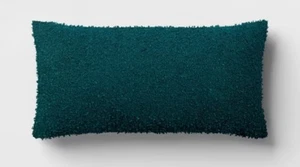 Threshold Outdoor Decorative Pillow Cover Teal 12x24 Soft Patio Garden - Picture 1 of 4