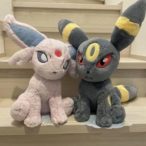 Pokemon Center Original Umbreon & Espeon Esponjoso Abrazo Peluche Set Cómodo Amigos - Imagen 1 de 11