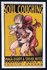 PÓSTER Soul Coughing Smack Daddy Swank Motel 1995 serigrafía firmado por Derek Hess - Imagen 1 de 3