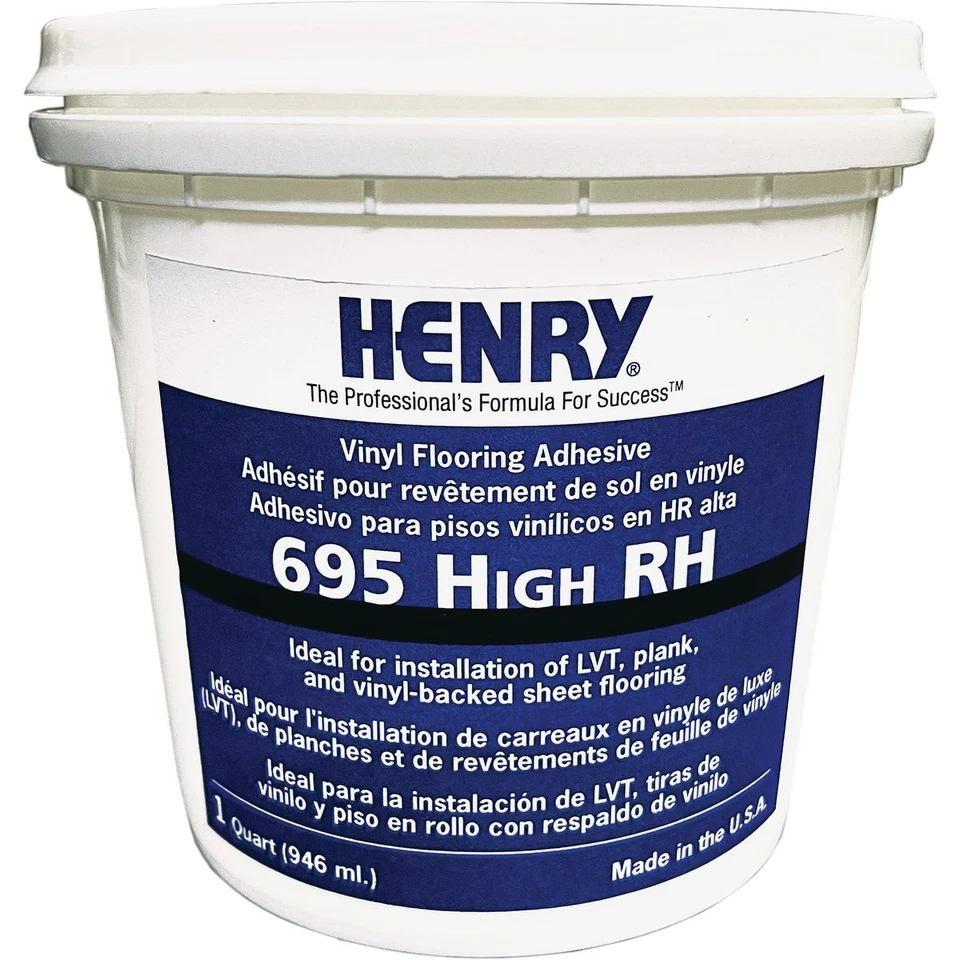 Henry 695 High RH Vinyl Floor Adhesive, 1 Qt. 38496 WW Henry 38496 081833005141 - Image 1 of 1