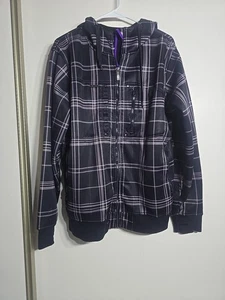 M Empyre Estilo Patín Suéter Chaqueta Sudadera con Capucha A Cuadros De Colección Cremallera DESCONTINUADO  - Imagen 1 de 11