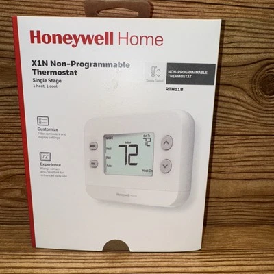 NEW HONEYWELL X1N NON-PROGRAMMABLE THERMOSTAT SINGLE STAGE RTH11B HOME SEALED - Image 1 of 4