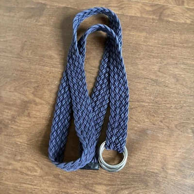 Polo Ralph Lauren Indigo Blue Braided Basketweave Rope Belt  40” - Image 1 of 4