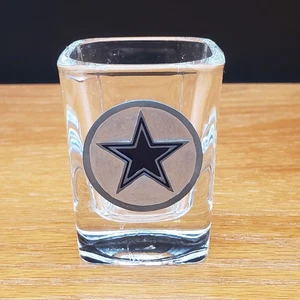 Dallas Cowboys Square Shot Glass | NFL Football Logo Barware 2.5” Vintage - Picture 1 of 5