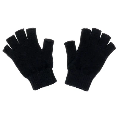 Halbfinger Handschuhe schwarz Handwärmer Kurzfingerhandschuhe - Bild 1 von 4