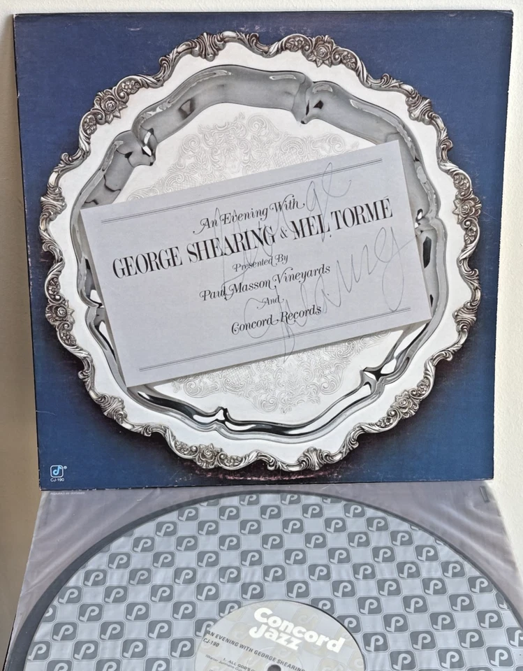 An Evening w/ George Shearing & Mel Tormé Concord Jazz CJ-190 1982 Canada SIGNED Foto 1 de 4