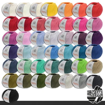 Lana Grossa 5x 100 g Meilenweit 100 Seta Sockenwolle Merino Seide Garn 43 Farben - Bild 1 von 2