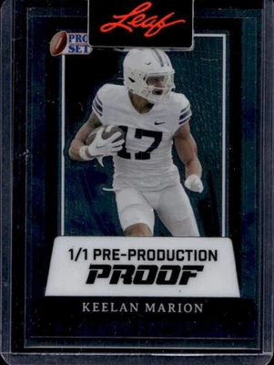 2024 Leaf Pro Set Metal Keelan Marion Black Clear Prospect Pre Proof #1/1 - Image 1 of 2