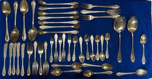 VINTAGE NAKAZATO NABNAB2 Nickle Silver Flatware Lot Strawberry Forks Iced Tea - Picture 1 of 14
