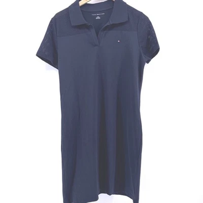 Tommy Hilfiger Vestido Polo Azul Marino Manga Malla Cuello Manga Corta Para Mujer M Foto 1 de 4