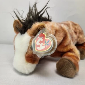 Ty Beanie Buddy " AVENA " 2000 peluche cavallo vintage da collezione CON ETICHETTE UK - Foto 1 di 10