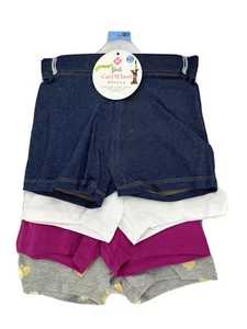 Member's Mark 4 Pack of Girls Cart Wheel Shorts Size 6/6x S Cotton Stretch Heart - Picture 1 of 7