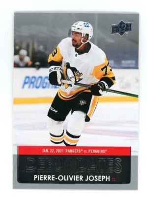 2021-22 Upper Deck Series 1 Debut Dates Pierre-Olivier Joseph #DD-10 - Image 1 of 2