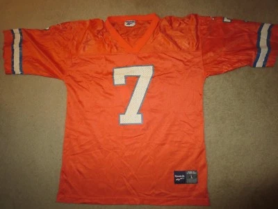 Camiseta John Elway #7 Denver Broncos NFL Reebok LG L de colección Foto 1 de 3