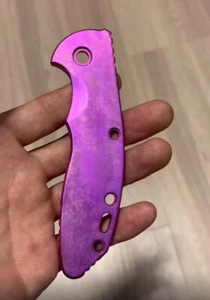 Anode lila TC4 Griffwaage für Rick Hinderer XM18 3,5" gewichtsreduzierte Version - Bild 1 von 2